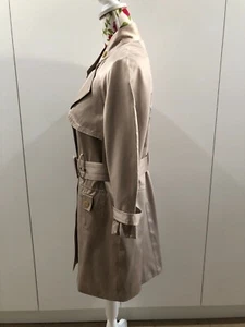 TOKITO CHAMPAGNE LONG SLEEVE BELTED COLLARED TRENCH COAT SIZE 12 - Picture 1 of 7