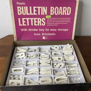 Vintage Scholastic Magazines Plastic Bulletin Board Letters Set Point Mount 2" - Picture 1 of 9