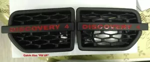 BLACK SIDE VENT GRILLE WITH RED WORD FOR LAND ROVER L319 DISCOVERY 4 2010-2013 - Bild 1 von 3