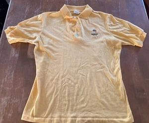 VINTAGE Georgia Tech Football Polo Shirt Mens SZ MED Yellow 80s Hartwell Brand - Picture 1 of 5