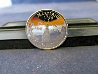 2000-S SILVER Quarter MARYLAND  Proof -CLOUDY OBVERSE RING-AS IS - Image 1 of 4