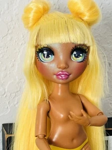 Rainbow High Series 1 Sunny Madison Nude Articulated Fashion Doll Yellow Hair - Picture 1 of 7