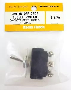 Archer 275-1533 Center Off 3 Position Maintained Toggle Switch DPDT 10A @ 125VAC - Picture 1 of 10