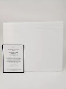 Williams Sonoma Signature Linen Bed Skirt Bedskirt Cal King 14" Drop White NWOT - Picture 1 of 5