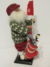 St Nicholas Square Tee Time Santa Golfer Golf Christmas Figurine Doll