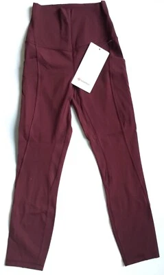 Lululemon Align Crop Leggings Pant 23” *Pockets LW6BKKS RDMR Red Merlot Maroon 0 - Image 1 of 4