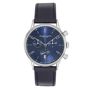 ABELER & SÖHNE Chrono AS3263 Herren Armbanduhr Saphirglas Ronda Werk - Bild 1 von 3