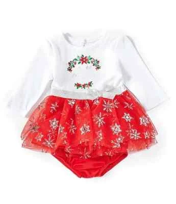 Baby Starters: Vestido Brillante Bebé Niña "Mi 1ª Navidad" Talla 3 Meses NUEVO Foto 1 de 2
