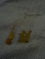 Vintage Brass Christmas Carolers Christmas Ornament Lot of 2 Holiday Decor 