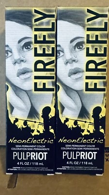 Color de cabello directo semipermanente Pulp Riot FIREFLY (amarillo neón) 4 oz - ¡JUEGO DE 2!! Foto 1 de 2