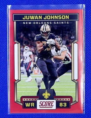Juwan Johnson 2023 Panini Score Red Parallel #56 New Orleans Saints  - Image 1 of 2