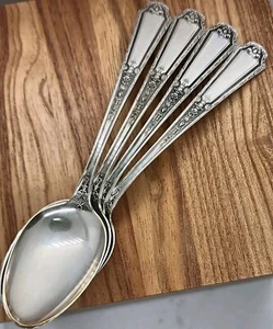 Lot Of 4 Towle 1924 Sterling Silver Louis XIV 5-5/8" Teaspoons No Monos 83 Grams - Picture 1 of 15