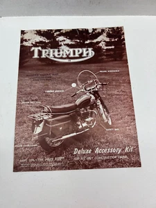 VINTAGE 1960S TRIUMPH T120 ACCESSORY CATALOG DEALER SALES ADVERTISEMENT ORIGINAL - Picture 1 of 4