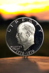 1776-1976-S Eisenhower Gem Proof Dollar Deep Cameo Clad - Picture 1 of 2