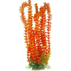 Orange Thin Leaf Aquarium Plant with Base 12-13 Inch Tall (32-35cm), Fish Safe - Picture 1 of 6