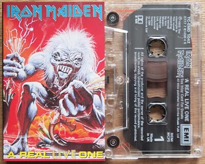 IRON MAIDEN - A REAL LIVE ONE (EMI 077778145646) 1993 UK CASSETTE TAPE - Picture 1 of 3