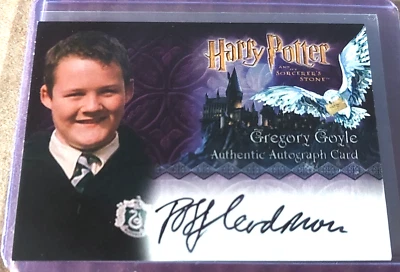Tarjeta autógrafa de Harry Potter la piedra fijosa Joshua Herdman como Gregory Goyle Foto 1 de 2