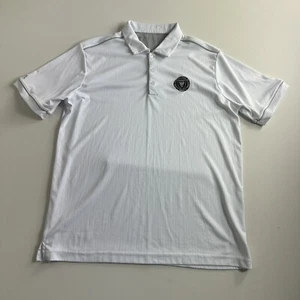 Antigua Inter Miami Motion Polo Shirt Mens Size Large White Short Sleeve Golf - Picture 1 of 9