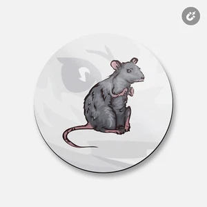 Animal ratón acuarela | Imán decorativo redondo de 4"" X 4"" - Imagen 1 de 2