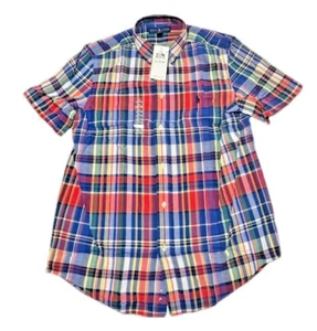 NWT Boy's RALPH LAUREN Short Sleeve Madras Shirt size XL(18-20) - Picture 1 of 3