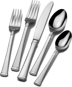 New- Flatware Service for 12, 65 Piece Set, 18/10 Stainless Steel - Picture 1 of 5