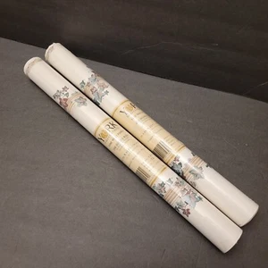 2 Double Roll York Wallcovering Wall Paper Ivy Striped Prepasted 56 Sq Ft CA5147 - Picture 1 of 9