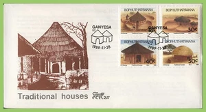 Bophuthatswana (S.A.) 1989 Traditional Houses set on First Day Cover - Picture 1 of 1