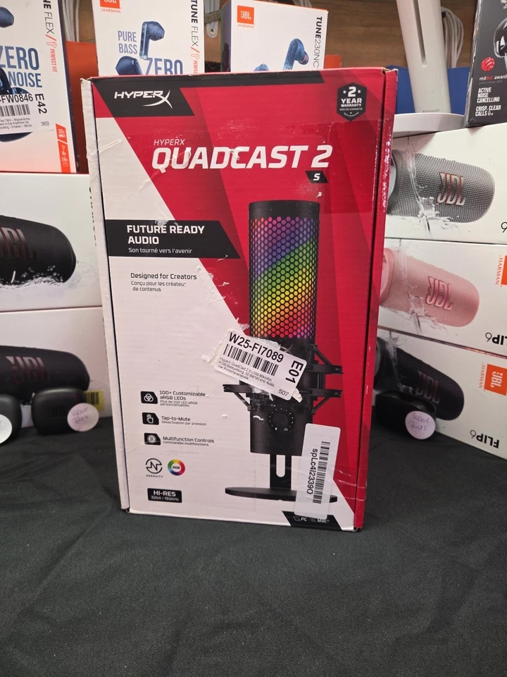 Hyperx QuadCast 2 S USB Stand Microphone, Black - Image 1 of 1