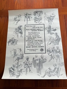 AMERICAN SEATING COMPANY POSTER  SCHOOL DESKS  17  X 22" GRAND RAPIDS MICHIGAN - Picture 1 of 7