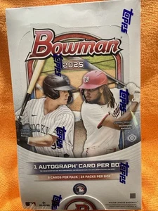 2025 Bowman Baseball Hobby Box Factory Sealed from Topps 1 Autograph 24Packs - Picture 1 of 4