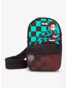Demon Slayer: Kimetsu No Yaiba Tanjiro Sling Bag Bonus Bucket Hat - Imagen 1 de 7