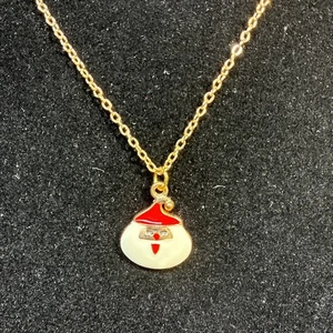 Collar artesanal tono oro 18 pulgadas con colgante de Santa - Imagen 1 de 7