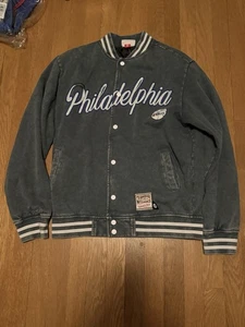 Mitchell And Ness Philadelphia Sixers  Snap Varsity Jacket Men’s Size S Small - Picture 1 of 5