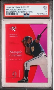 1998 SkyBox E-X2001 Essential Credentials Future #55 Marquis Grissom PSA 5 20/46 - Picture 1 of 5