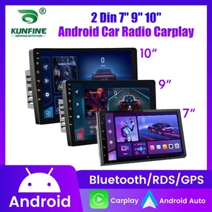 2 Din Android Car Radio Universal Carplay Multimedia Video Player GPS FM WIFI - Picture 1 of 20
