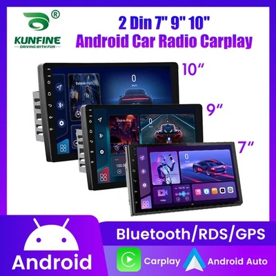 2 Din Android Car Radio Universal Carplay Multimedia Video Player GPS FM WIFI - Image 1 of 4
