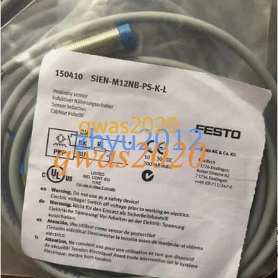 New One Festo SIEN-M12NB-PS-K-L 150410 Proximity Switch Free Shipping - Image 1 of 2