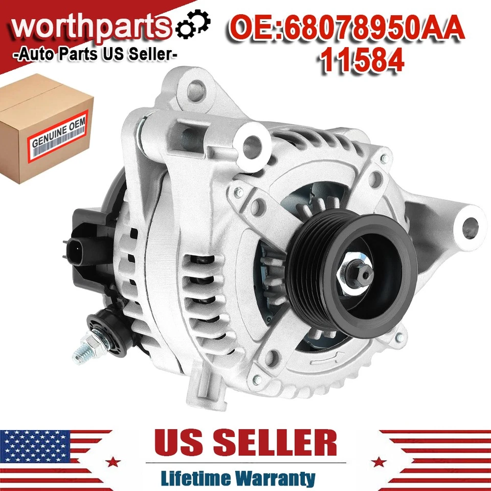 OEM Alternator  For Jeep Wrangler 2012 2013 2014-2018 V6 3.6L 421000-0810 11584 Foto 1 de 4