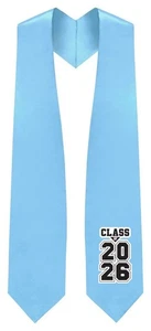 Estola de graduación azul claro "Clase de 2026" - Imagen 1 de 1