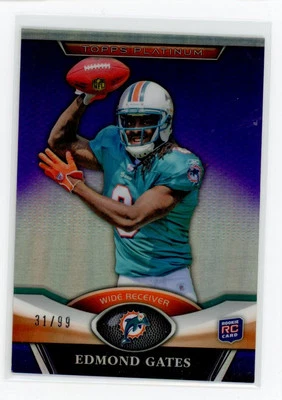 2011 Topps Platinum #62 Edmond Gates Purple Refractors #/99 - Image 1 of 2