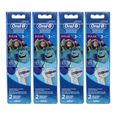 4-Pack Oral-B Kids Extra Soft Replacement Brush Heads, Pixar Favorites, 2 Count - Image 1 of 3