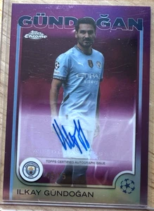 Ilkay Gundogan Magenta Lava Auto /75 2024-25 Topps Chrome UEFA UCC 1:404 hobby - Picture 1 of 2