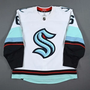 2022-23 Adam Larsson Seattle Kraken Game Used Worn NHL Hockey Jersey MeiGray - Picture 1 of 4