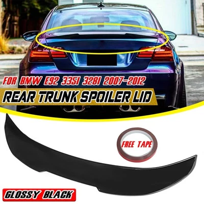 Alerón trasero para BMW E92 325i 335i 2007-2012 estilo PSM alerón labio brillante negro Foto 1 de 4