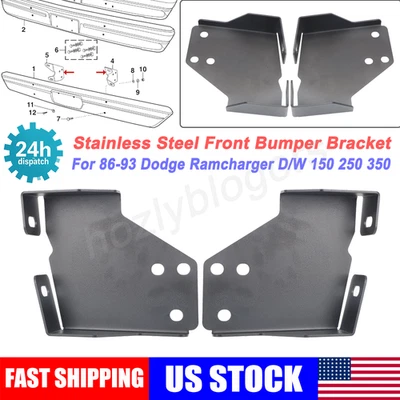 For 1986-93 Dodge Truck Front Bumper Brackets D/W 150 D/W 250 D/W 350 Ramcharger - Image 1 of 4