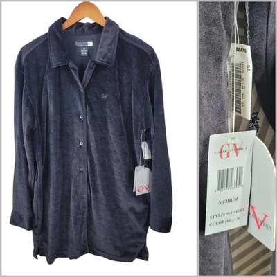 NUEVA Chaqueta De Colección Gloria Vanderbilt Top Cazadora Mediana Terciopelo Ultragamuza Marrón Foto 1 de 4