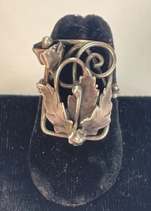 Anello vintage in argento sterling 925 floreale misura 4 - Foto 1 di 4