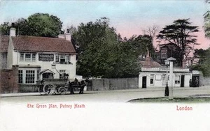 Green Man Pub Putney Heath Wandsworth unused early old pc Stengel & Co Good - Picture 1 of 1