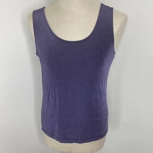 Chico's Travelers Women's Tank Top Sz 2 L Purple Sleeveless Shirt Tunic - Picture 1 of 5