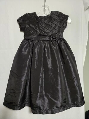 Vestido Formal Marmellata Negro con Corbata Trasera Detalle Lazo Niña Talla 4T Boda Foto 1 de 4